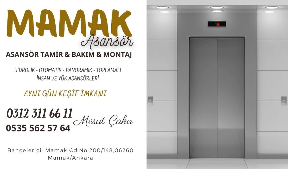 Mamak Asansör Arıza Tamir 